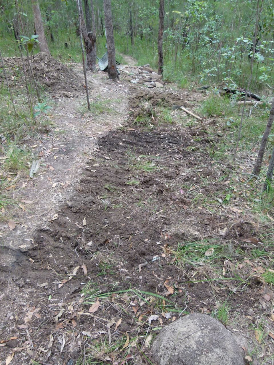 Flat terrain being turned into rollers